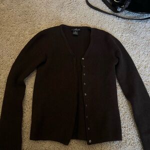 Willi Smith Kid’s Dark Brown Cardigan Sweater